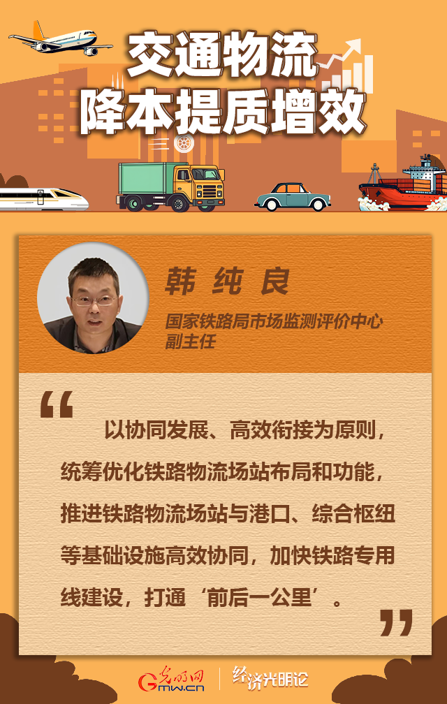 经济光明论丨韩纯良：打通“前后一公里”推动铁路货运高质量发展(图1)